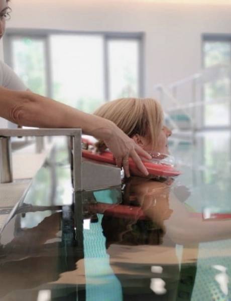 Back stretching at the REDUCE health resort Bad Tatzmannsdorf