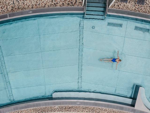 Spacious outdoor pool at the REDUCE Hotel Vital ****S