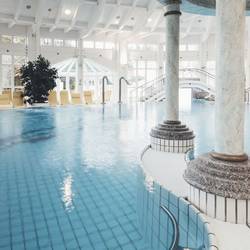 Indoor thermal pool at REDUCE Hotel Thermal in Bad Tatzmannsdorf in Burgenland