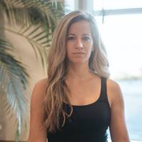 Yoga trainer Michaela Bandura