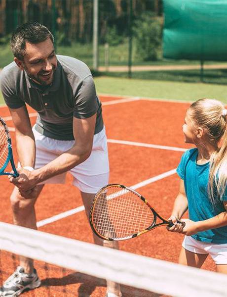 Playing tennis at TC Bad Tatzmannsdorf