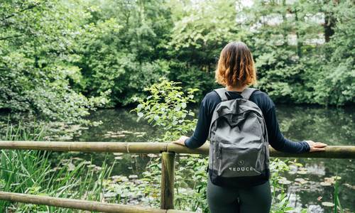 Short hiking break at a biotope