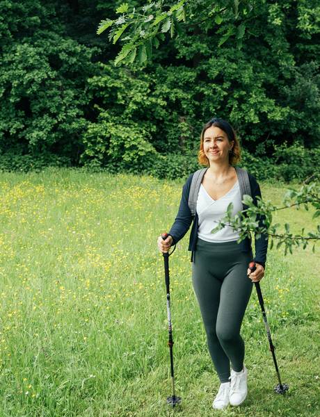 Person on a hike in the nature of southern Burgenland